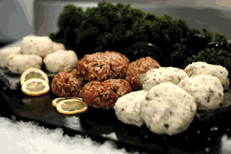 Salmon Cakes, Halibut Cakes and Dungeness Crab Cakes Special
